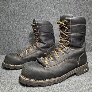 Georgia 9" Logger Work Boots  Waterproof Black Men's 11.5M GB00272 CT